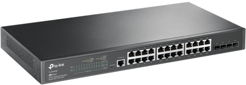 TP-LINK TL-SG3428 - Switch Omada SDN Administrable , 24 puertos Gigabit y 4 puertos SFP , Funciones sFlow, QinQ y QoS , Administración centralizada OMADA