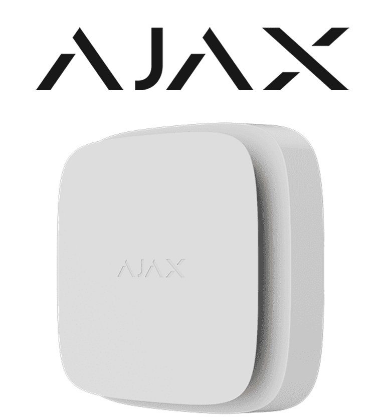 AJAX FireProtect 2 RB (Heat/Smoke/CO) - Detector inalámbrico de incendio con sensores de Calor, Humo y Monóxido de Carbono (CO). Color Blanco