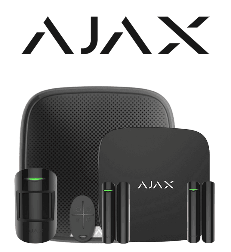 AJAX KIT RESIDENCIAL EXT B- Panel de alarma AJAX Hub2Plus conexión Ethernet / WiFi / LTE, APP “AJAX PRO” iOS y Android , 1 sensor de movimiento, 2 detectores para puerta o ventana, 1 control remoto y una sirena EXTERIOR inalámbrica