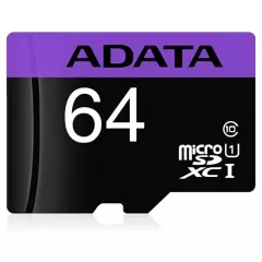 ADATA 64GB | Memoria Micro SD 64 Gb Adata Class10 Con Adaptador SD Negro