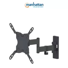 MANHATTAN--MANHATTAN 461405 - Soporte para Pantallas de 13 a 42 Pulgadas/ 20 Kg de Carga/ Brazo Articulado Doble/ Distancia a la Pared de Hasta 27.3 cm/ Acero Solido/ Ajuste de Inclinación y Angulo/ VESA 75/ 100/ 200x100/ 200/-