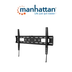 MANHATTAN--MANHATTAN 461986 - Soporte para monitor con montaje en pared / Pantallas de 37" a 70" / Soporta hasta 50 Kg / Diseño ultra delgado / Color Negro / VESA / Instalación Fija (Sobre Pedido)-