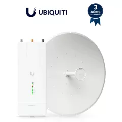 UBIQUITI--Ubiquiti AF-5XHD-34-S45 - Kit AirFiber con Radio AF-5XHD y Antena AirFiber de 34 dBi Slam-45 para enlaces PTP de clase carrier BACKHAUL con hasta 500 Mbps Full Duplex y en banda libre de 5.8 GHz.-