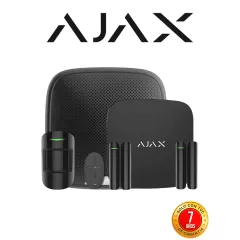 AJAX--AJAX KIT RESIDENCIAL EXT B- Panel de alarma AJAX Hub2Plus conexión Ethernet / WiFi / LTE, APP “AJAX PRO” iOS y Android , 1 sensor de movimiento, 2 detectores para puerta o ventana, 1 control remoto y una sirena EXTERIOR inalámbrica-