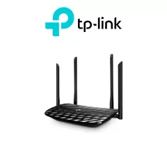 TP-LINK--TP-LINK Archer C6 - Ruteador WiFi AC 1200Mbps con 1 puerto WAN y 4 puertos LAN RJ45 Gigabit Ethernet, MU-MIMO, 4 antenas fijas, modos enrutador y punto de acceso, Beamforming.-