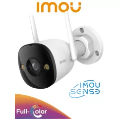IMOU--IMOU Bullet 3 3MP (IPC-S3EN-3M0WE) - Cámara IP Bullet WiFi de 3MP, Full Color, con IMOU Sense, visión nocturna inteligente, audio bidireccional, disuasión activa, 108° de visión, IR 30m, H.265, IP67 y ranura MicroSD.-