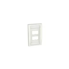 PANDUIT--PANDUIT CFPE4IWY - Placa de pared Vertical / 4 Puertos /Mini-com / Blanco hueso / Con espacio para etiquetas-