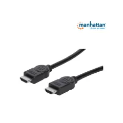 MANHATTAN--MANHATTAN 322539-Cable HDMI de 10m / Alta Velocidad / Macho a macho / Blindado / Resolución de 1080p / Color intenso / Hasta 10.2Gbps a 340MHz / Terminales en PVC/ Color negro-