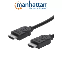 MANHATTAN--MANHATTAN 306126- Cable HDMI de Alta Velocidad de 3 Metros/ Resolución 4k@30Hz/ Soprota 3D/ HDMI Macho a Macho/ Soporta Canal de Retorno de Audio (ARC)/ Blindado para Reducir Interferencia/-