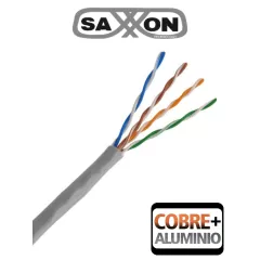 SAXXON--SAXXON OUTP5ECCA100G- Bobina de Cable UTP Cat5e/ 100 Metros/ CCA/ Color Gris/ Uso Interior/ Cert ISO9001/ UL 444/ RoSH/ ANSI/ TIA/ EI-568B-