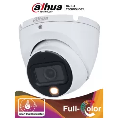 DAHUA--DAHUA HAC-HDW1801TLM-IL-A - Camara Domo 4k/ Iluminador Dual Inteligente + Full Color/ Lente de 2.8mm/ 106 Grados de Apertura/ 20 Metros de Iluminación IR y Visible/ Super Adapt/ Microfono Integrado/ WDR Real de 120 dB/ IP67/-