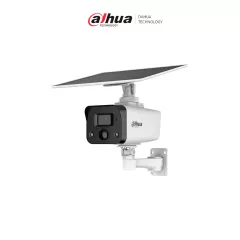 DAHUA--DAHUA IPC-HFW2441DG-4G-SP-B Cámara IP bullet 4G 4MP/panel solar/Batería/ SMD/ Sirena y luz de disuasión activa/Audio bidireccional/ Iluminador dual inteligente/IR 50 m/ luz cálida 30m/ Modo AOV (vídeo siempre activo)/Ranura para Micro SD/IP67/-