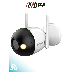 DAHUA--DAHUA F2CN-PV - Cámara IP Bullet WiFi de 2 MP/ lente de 2.8 mm. Cuenta con Full Color + iluminación dual inteligente, disuasión activa, audio bidireccional, micrófono y altavoz integrados, 30 m, funciones de IA y resistencia IP67.-