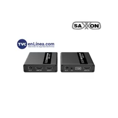 SAXXON--SAXXON LKV223 - Kit extensor de video HDMI/ Resolucion 1080P/ 60 Hz/ Hasta 70 metros con Cat6/ 6A/ 7 Cero latencia/ Loop HDMI/ Soporta HDR/ Infra rojo de 2 vías/ Salida de audio/-