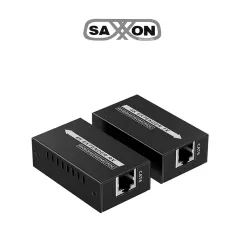 SAXXON--SAXXON LKV410P- Kit mini extensor HDMI/ Cable UTP recomendado CAT 6/ 6A/ 60 Metros / Resolucion 4K@60Hz/ PoC/ Se energiza solamente el transmisor-