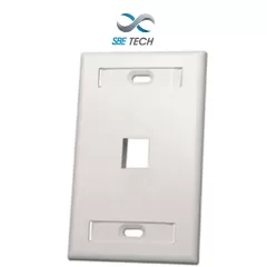 SBE TECH--SBE TECH SBE-2517-1P-WT - Placa de pared de 1 puerto color blanco-