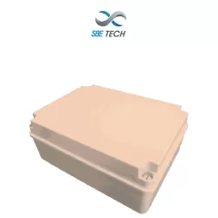 SBE TECH--SBETECH OP380300120 - Caja plástica con tapa opaca de 38x30x12 cm multiusos, IP66, fabricada en material autoextinguible y resistente a la abrasión-