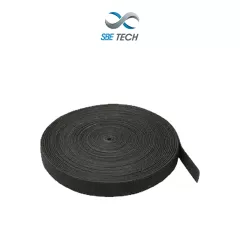SBE TECH--SBE TECH SBE-V2X25-BK - Sujetacable tipo Velcro / 25 M x 3/4" (2 CM) / Negro / Rollo de 25 metros-