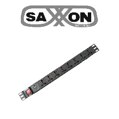 SAXXON--SAXXON SXPDU8P10A - Barra PDU con 8 Contactos Individuales , 10 Amp , 120V , 1UR, Protección contra rayos , Aleación de Aluminio-
