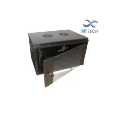 SBE TECH--SBE TECH SBE-GNLPAR19X4UR Gabinete de pared 4UR/ 60.0 cm de ancho/ 45.0 cm de profundidad Puerta delantera de cristal templado/ Cerradura y llaves-