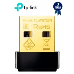 TP-LINK--TP-LINK TL-WN725N - Adaptador USB Nano inalámbrico N 150 Mbps 2.4 GHz con 1 antena interna-