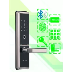ZKTECO TL300B - Cerradura Inteligente con Bluetooth, Capacidad para 100 Huellas Dactilares, 100 Tarjetas y 100 Contraseñas, Compatible con Puertas Izquierdas y Derechas