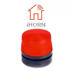 HORN--IHORN HC-05-LED - Estrobo Color Rojo / 90 Destellos por minuto compatible con paneles IHORN / RISCO / DSC / BOSCH .-