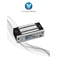 YLI ELECTRONIC--YLI YM60 - Cerradura Magnética para Control de Acceso / Fuerza de Sujeción 60 Kg o 120 Lb / 12 VDC / Para puertas de madera, vidrio y metálicas / Uso interior / Compatible con Soporte MBK70Z-