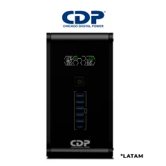 CHICAGO DIGITAL POWER--CDP R-Smart1210 - UPS / 1200VA / 720W / Pantalla LCD / 10 Terminales de salida / 5 Contactos con respaldo y AVR / 5 con supresión de picos-
