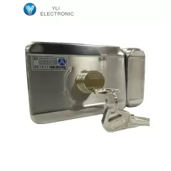 YLI ELECTRONIC--YLI ABK703BS - Cerradura inteligente con cierre automático cuenta con juego de 3 llaves, sensor con luz LED de status o correcto cerrado, apertura con pulso voltaje de 12VDC-