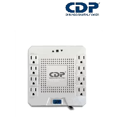 CHICAGO DIGITAL POWER--CDP R-AVR1808 - Regulador para equipos electrónicos de alto consumo, 1800VA / 1000W, con 8 tomas y protección.-