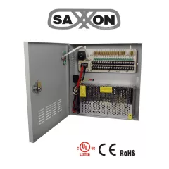 SAXXON--SAXXON PSU1220D18 - Fuente de 12 vcd/ 20 Amperes/ Para 18 Camaras/ 1.1 Amper por Canal/ Protección contra Sobrecargas/ Certificación UL/-