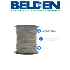 BELDEN--BELDEN 5300UE0081000 - Cable de alarma/ 2 Conductores / Calibre 18 AWG/ 305 Metros / Recomendable para control de acceso / Videoportero / Audio/ COLOR GRIS-
