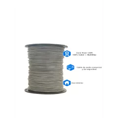 BELDEN--BELDEN 5300UE0081000 - Cable de alarma/ 2 Conductores / Calibre 18 AWG/ 305 Metros / Recomendable para control de acceso / Videoportero / Audio/ COLOR GRIS-