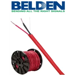 BELDEN--BELDEN 5220UL0021000 - Bobina de cable para sistemas de deteccion de incendio / 2 Conductores / Calibre 16 / Sin blindar / Rojo / 305 Metros-