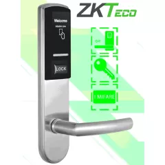 ZKTECO--ZKTECO LH3000R - Cerradura Derecha para Hotel con Tecnología Mifare 13.56 MHz, Compatible con Puertas de 40 a 55 mm de Grosor, 2 Pestillos de Seguridad, Fabricada en Acero Inoxidable, Capacidad de Registro de 224 Eventos-