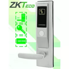 ZKTECO--ZKTECO LH3600R - Cerradura Derecha para Hotel con Tecnología Mifare 13.56 MHz, Compatible con Puertas de 35 a 55 mm de Grosor, Estándar Americano, con 5 Pestillos de Seguridad-