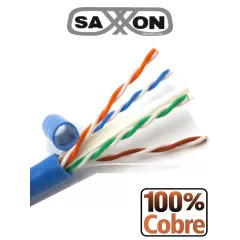 SAXXON--SAXXON OUTPCAT6AAZO - Bobina de Cable UTP Cat6A 100% Cobre/ 305 Metros/ Uso Interior/ Color Azul/ Categoría 6A/ 4 Pares/ Soporta Estandares: YD / T1019-2001, ISO / IEC 11801, ANSI / TIA / EIA-568/ Ideal para Cableado de Redes/-
