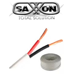 SAXXON--SAXXON OWAC2100J - Cable de alarma / 2 Conductores / CCA/ Calibre 22 AWG / 100 Metros / Recomendable para control de acceso / Videoportero / Audio / Reforzado-