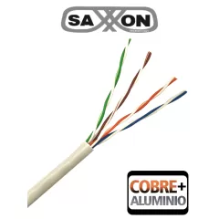 SAXXON--SAXXON OUTP5ECCA305BC - Bobina de Cable UTP Cat5e/ 305 Metros/ CCA/ Color Blanco/ Uso Interior/ Cert ISO9001/ UL 444/ RoSH/ ANSI/ TIA/ EI-568B-