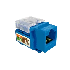 SAXXON--SAXXON M265C5B - Modulo jack keystone RJ45 / 8 Hilos / CAT 5E / Compatible con calibres AWG 22-26 / Color azul-