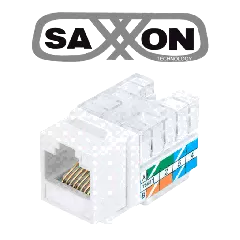 SAXXON--SAXXON M265C5W - Modulo jack keystone RJ45 / 8 Hilos / CAT 5E / Compatible con calibres AWG 22-26 / Color blanco-