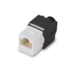 SAXXON--SAXXON M242C5 - Modulo jack keystone RJ45 / Armado sin herramienta / 8 Hilos / CAT 5E / Compatible con calibres AWG 22-26 / Color blanco-