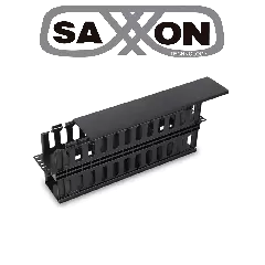 SAXXON--SAXXON J60610 - Organizador de cable horizontal para rack / Doble lado / Plastico / 2U-