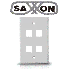 SAXXON--SAXXON A1754A - Placa de pared / Vertical / 4 Puertos tipo keystone / Color blanco-