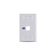 SAXXON--SAXXON A1751E - Placa de pared / Vertical / 1 Puerto tipo keystone / Color blanco / Con etiquetas-