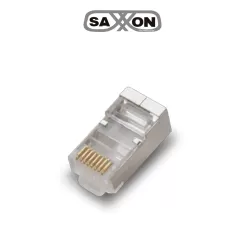 SAXXON--SAXXON S901E - Conector plug RJ45 para cable UTP con guía / CAT 6 / Blindado / Paquete 100 piezas-