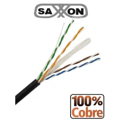 SAXXON--SAXXON OUTP6COP305NE - Bobina de cable UTP Cat6 100% cobre, 305 metros, exterior, con cubierta LDPE, 4 pares, cumple con ISO/IEC 11801 Ed2, EIA/TIA568B y UL. Ideal para redes y video.-