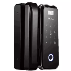 ZKTECO--ZK GL300 - Cerradura biometrica para puertas de vidrio / 100 usuarios / Ancho de puerta de 10 a 12 mm / Control remoto / Tarjetas Mifare 13.56 Mhz-