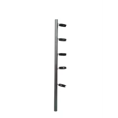 YONUSA--YONUSA TUBOAP201 - Poste de esquina para cercas eléctricas tubo con 5 aisladores de esquina instalados/ 1.20 mts. listo para instalación en campo-